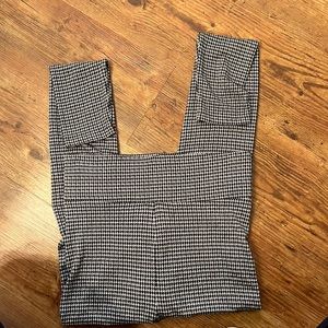 Brown and black plaid leggings